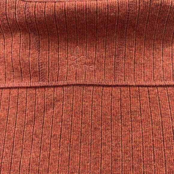 PrAna Sweater Jacket Mens Medium Rust Wool Blend Full Zip Pockets Casual Outdoor - Picture 2 of 6